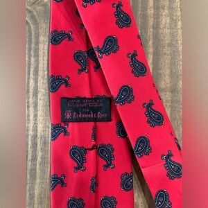 Robert Talbott Red and Navy Paisley Tie